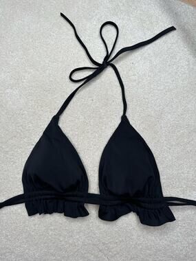 Target: Black Ruffle Bikini Top